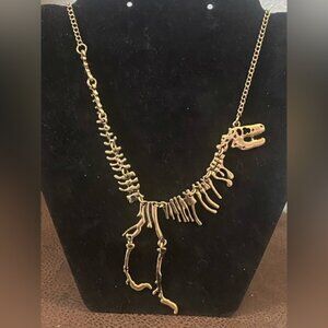 Jane Stone Gold-Tone T Rex Dinosaur Necklace